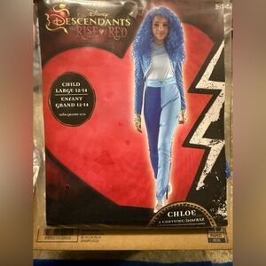 Disney L (12-14) Child Descendants Blue Costume Party City NEW